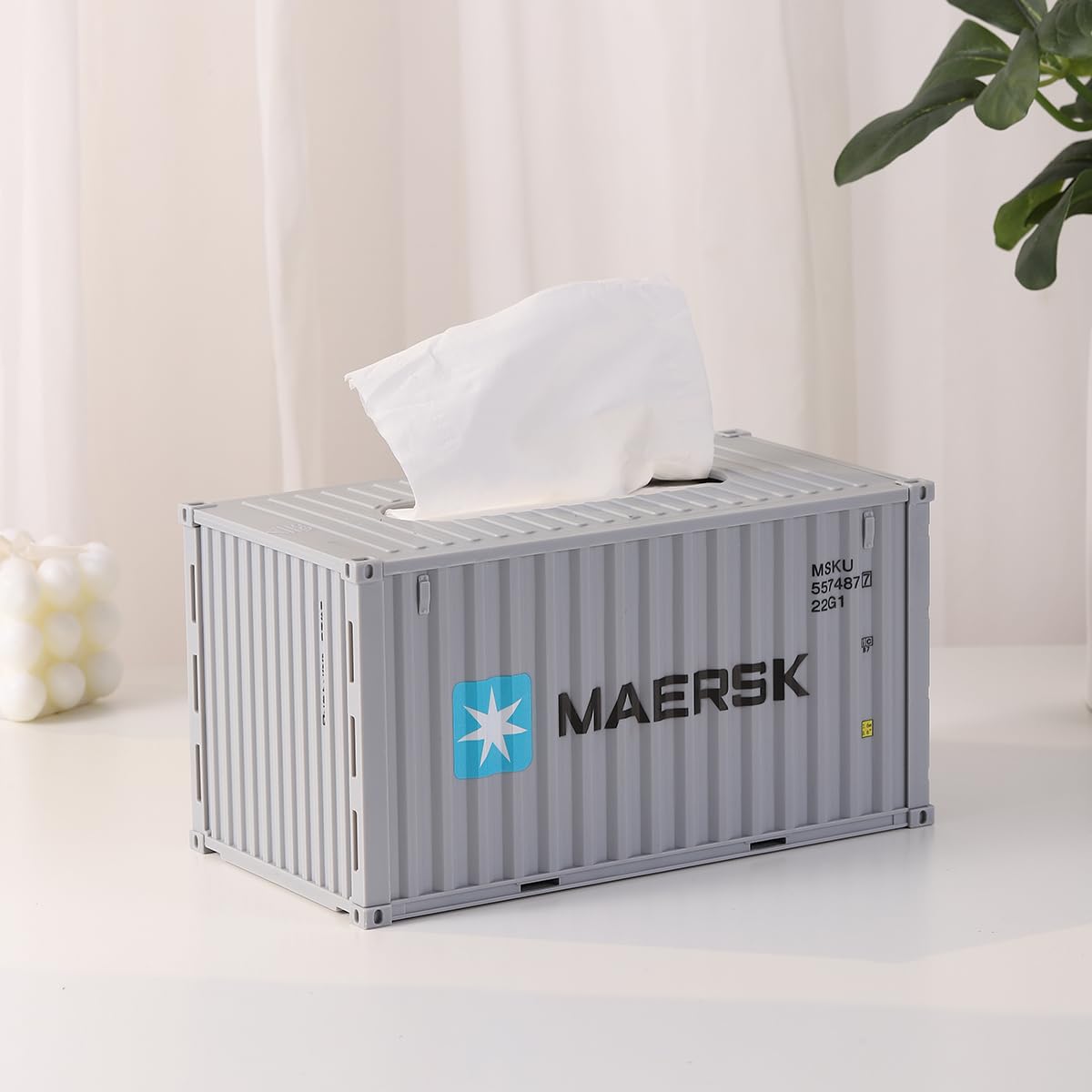 Shipping Container Tissue Box Holder, Decorative Container
